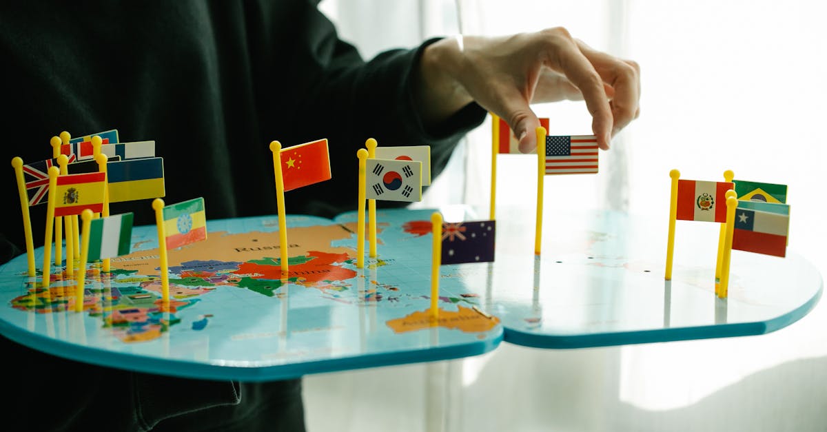 World map with national flags