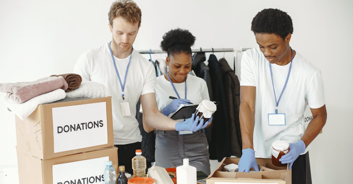 Charity volunteers helping