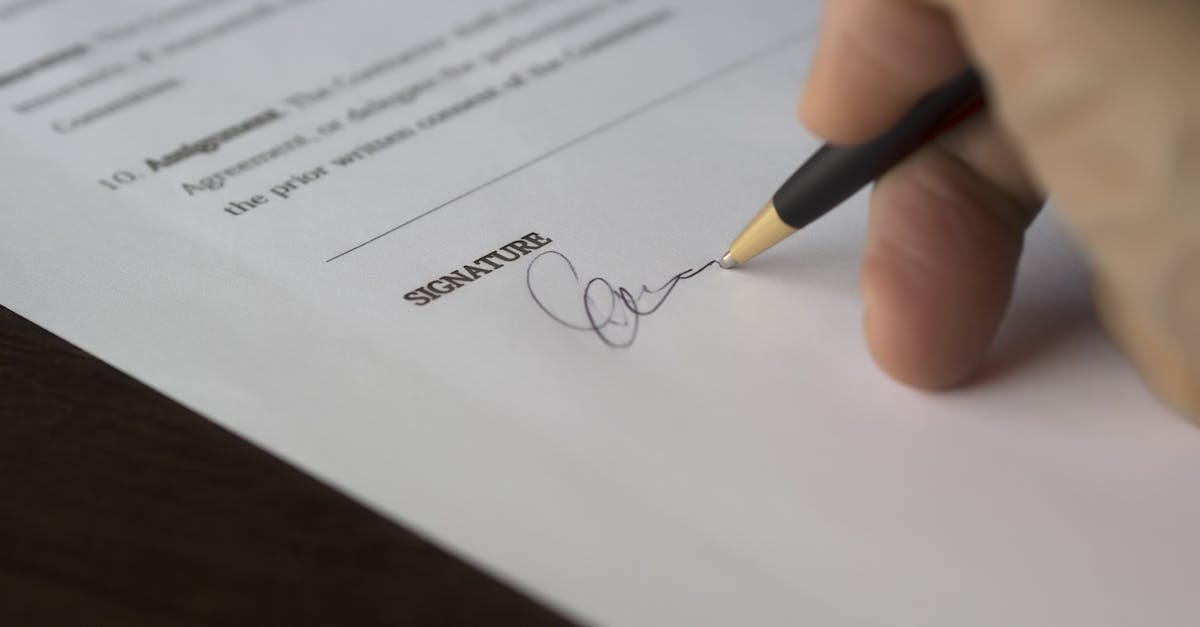 Signing legal contract
