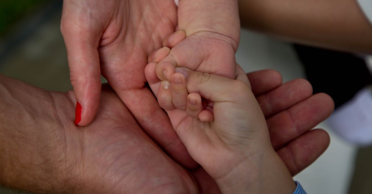 Family hands together