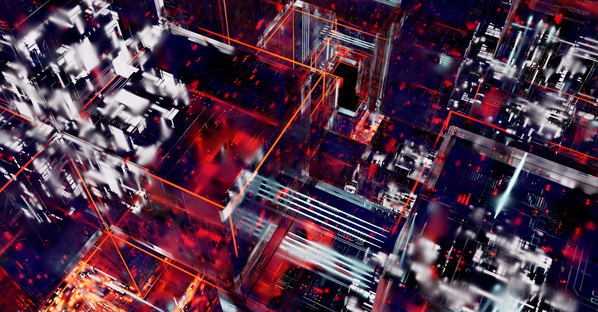 Blockchain technology abstract