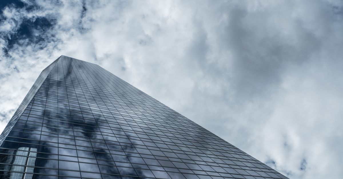 Corporate office tower glass