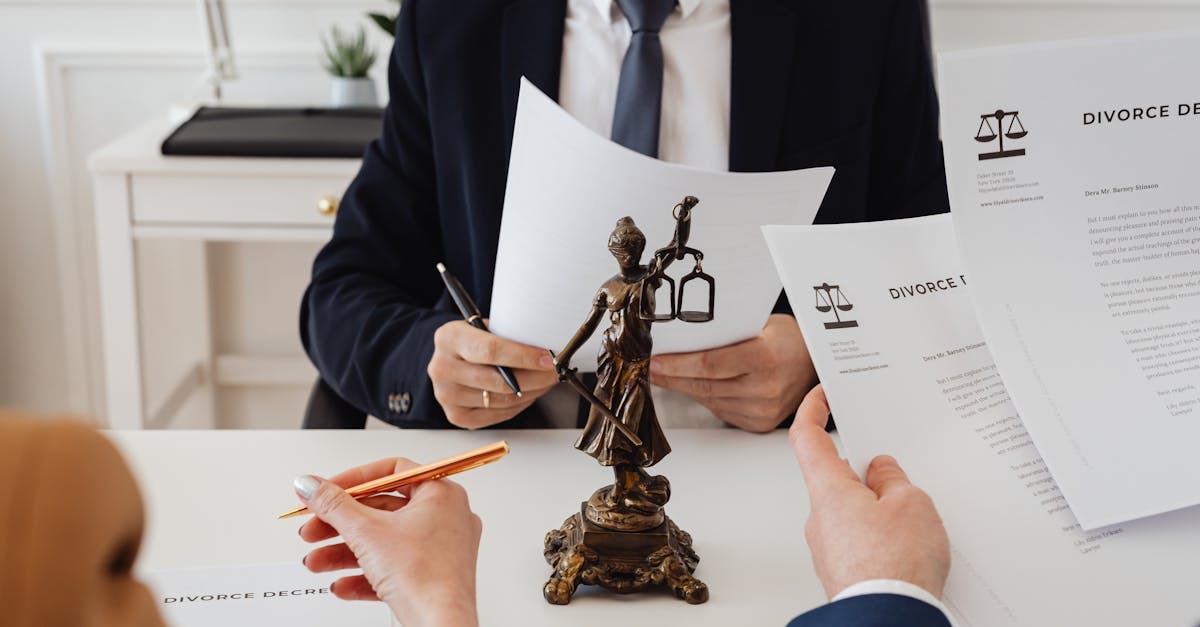 Lawyer reviewing contract